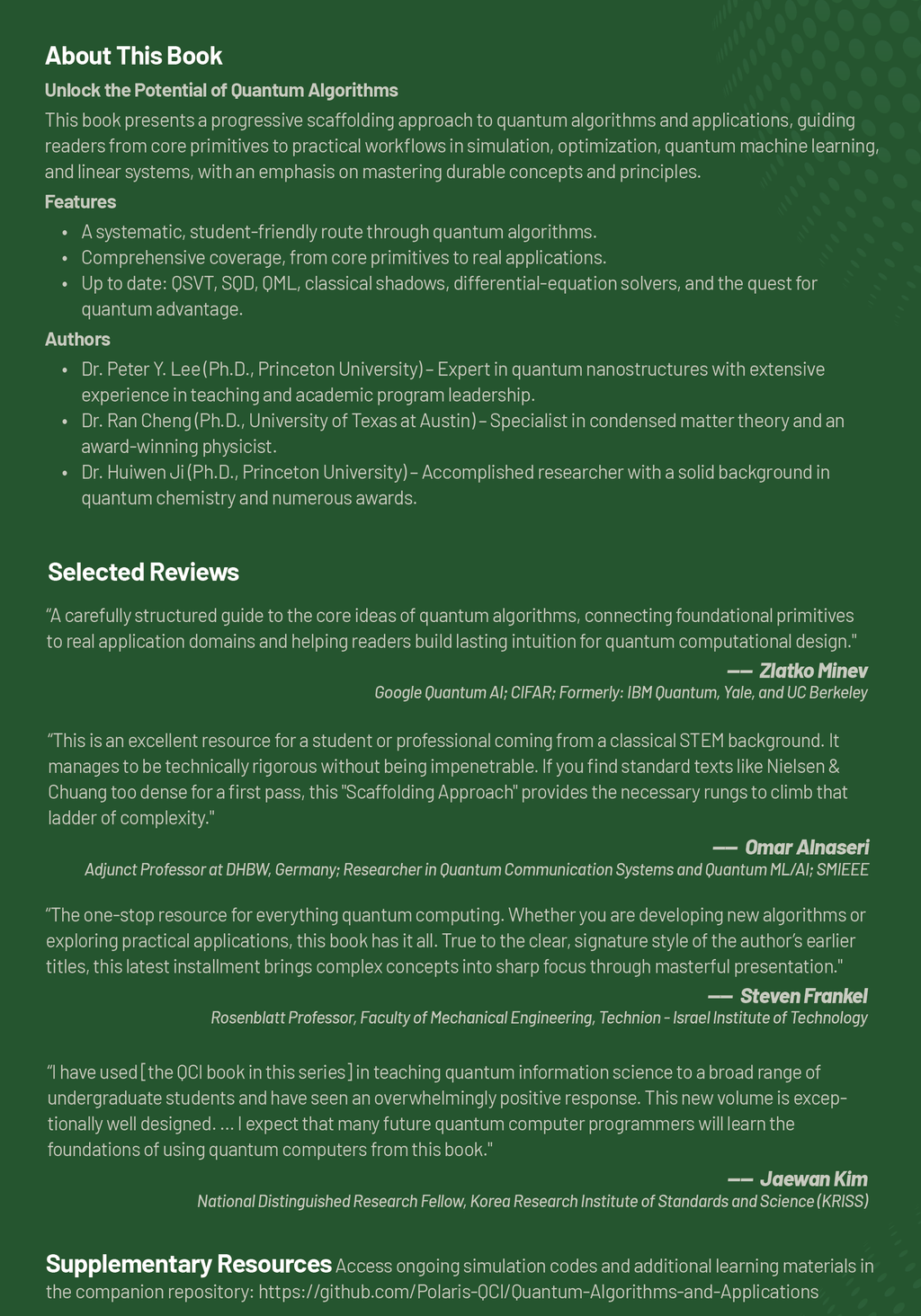 Quantum Algorithms and Applications: A Scaffolding Approach (eBook)