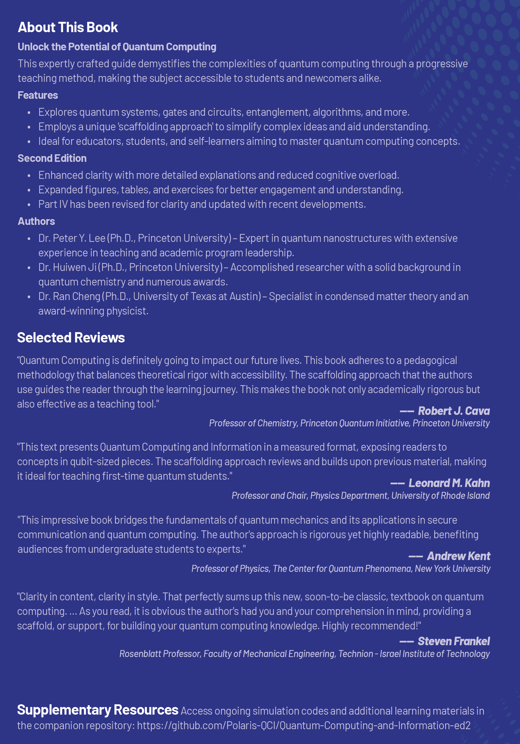 Quantum Computing and Information: A Scaffolding Approach (2e) (eBook)